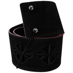 Costume National Black Leather Wide Waist Studded Women Belt BEL61066- 85