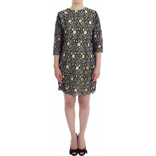 Lanre Da Silva Ajayi Black Cream Sheath Dress Shift Mini Dress WOMAN DRESSES