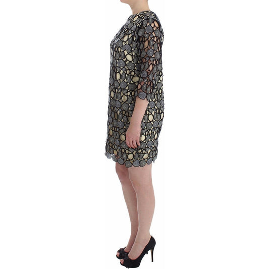 Lanre Da Silva Ajayi Black Cream Sheath Dress Shift Mini Dress WOMAN DRESSES