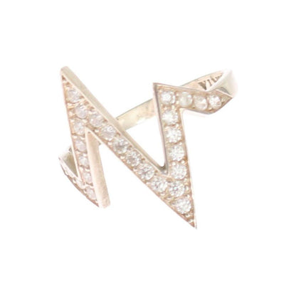 Nialaya Silver Authentic Womens Clear Ring Nialaya