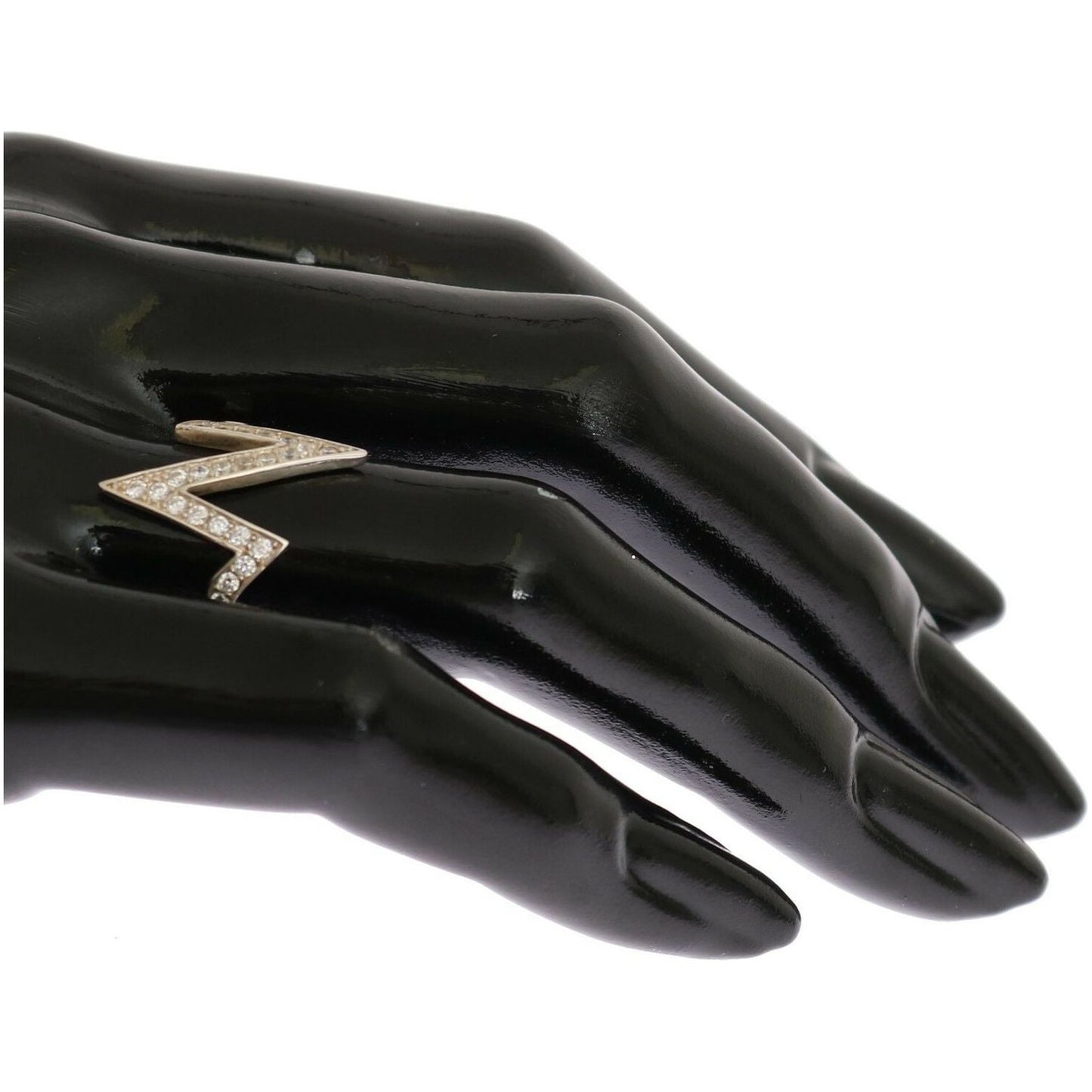 Nialaya Silver Authentic Womens Clear Ring Nialaya