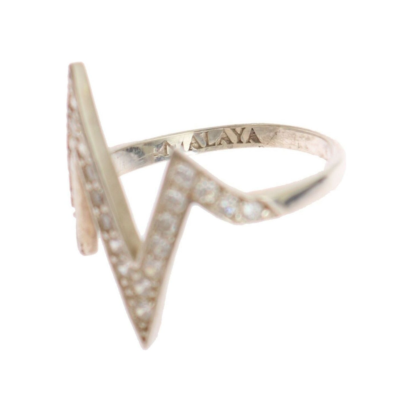 Nialaya Silver Authentic Womens Clear Ring Nialaya