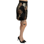 Dolce & Gabbana Multicolor Leopard Print High Waist Mini Skirt
