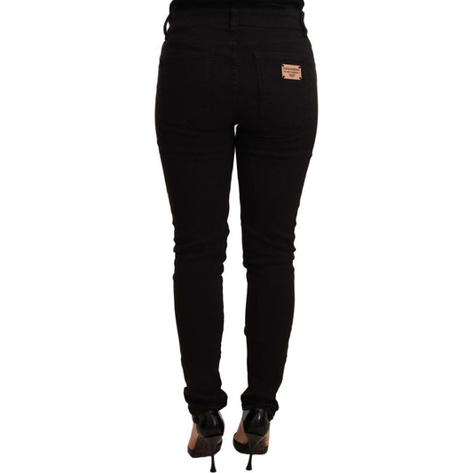 Dolce & Gabbana Black Slim Fit Denim Cotton Stretch Jeans