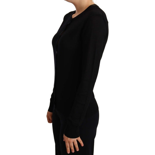 Dolce & Gabbana Black Crewneck Pullover STAFF Sweater Wool WOMAN SWEATERS