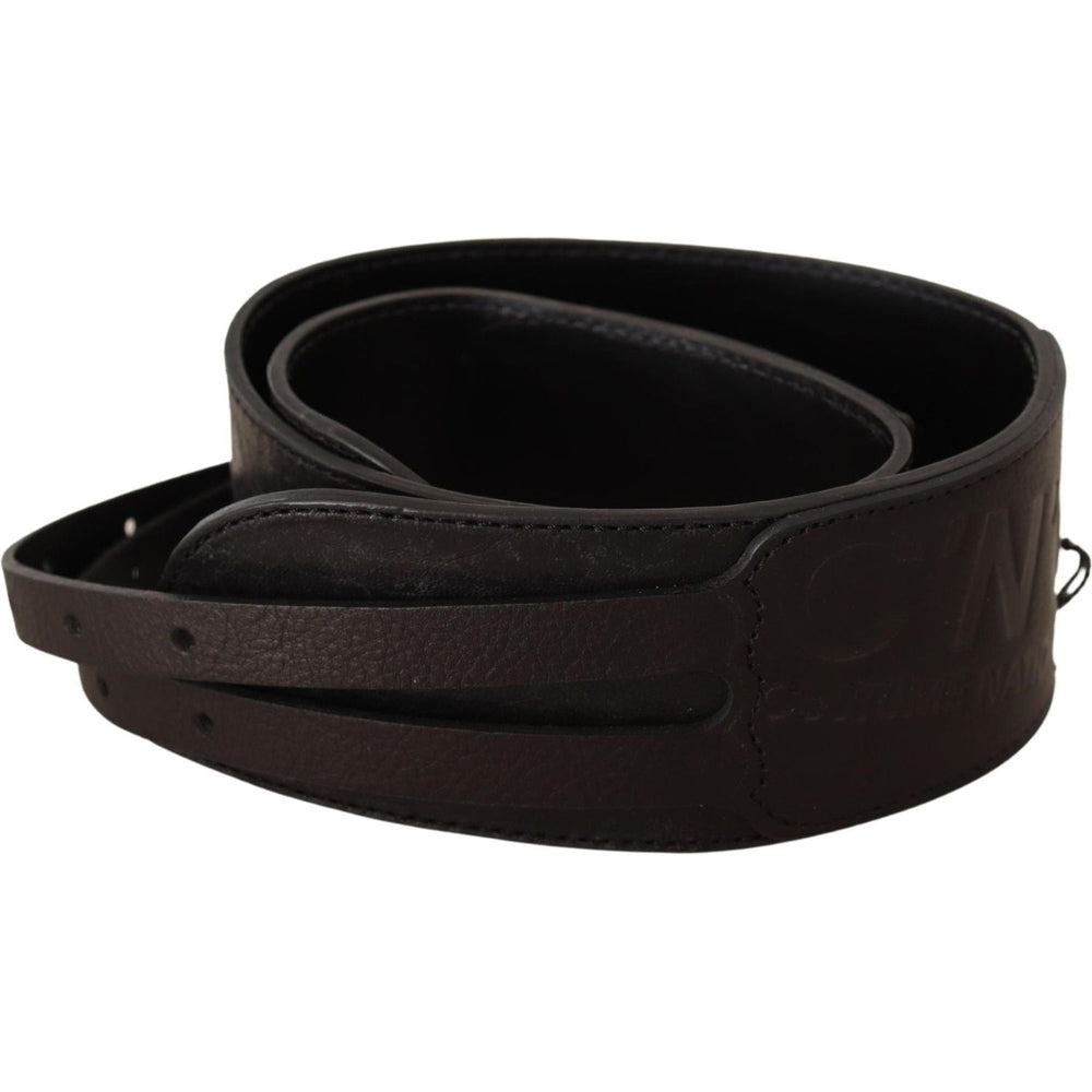 Costume National Dark Brown Leather Double Buckle Belt WOMAN BELTS