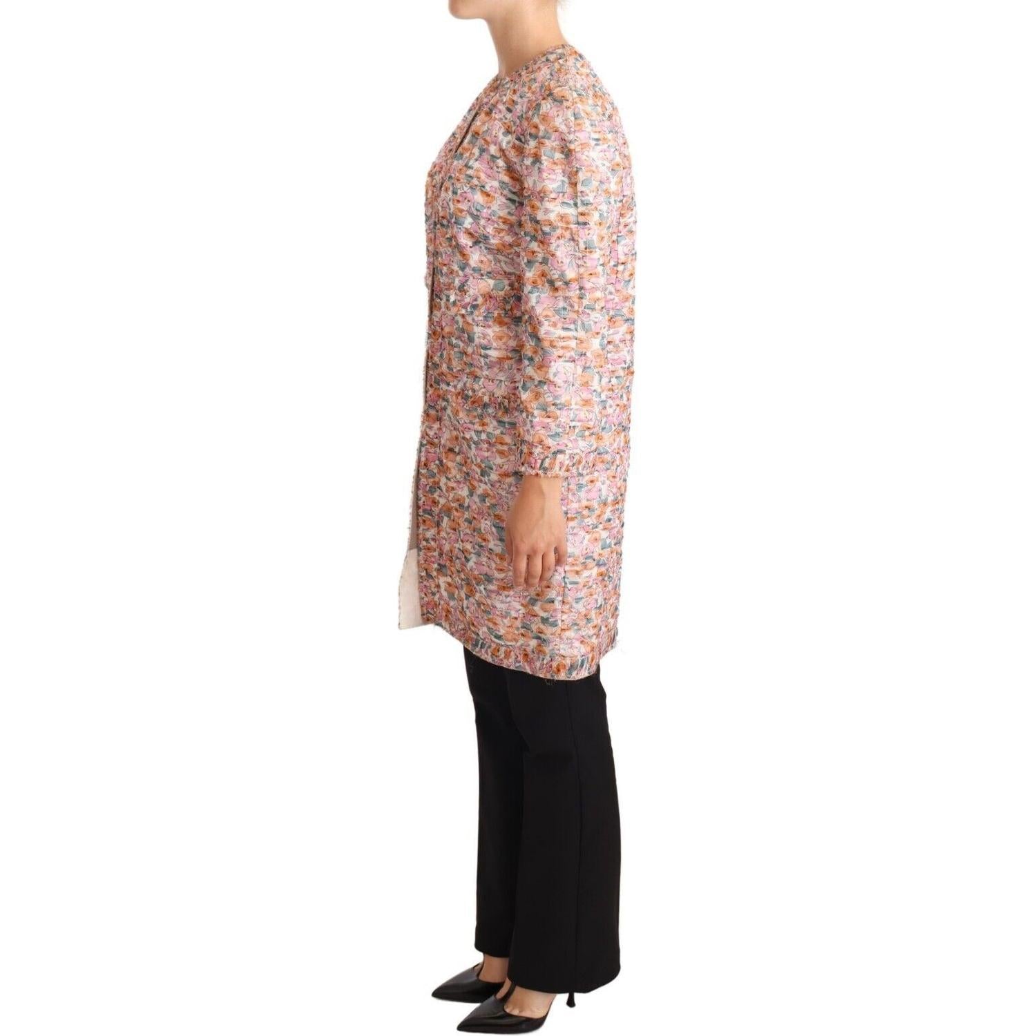 معطف ترنش أنيق من الحرير بنقشة الزهور من دولتشي آند غابانا