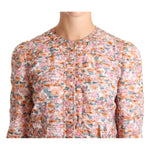 Dolce & Gabbana Multicolor Floral Print Silk Trench Coat Jacket WOMAN COATS & JACKETS