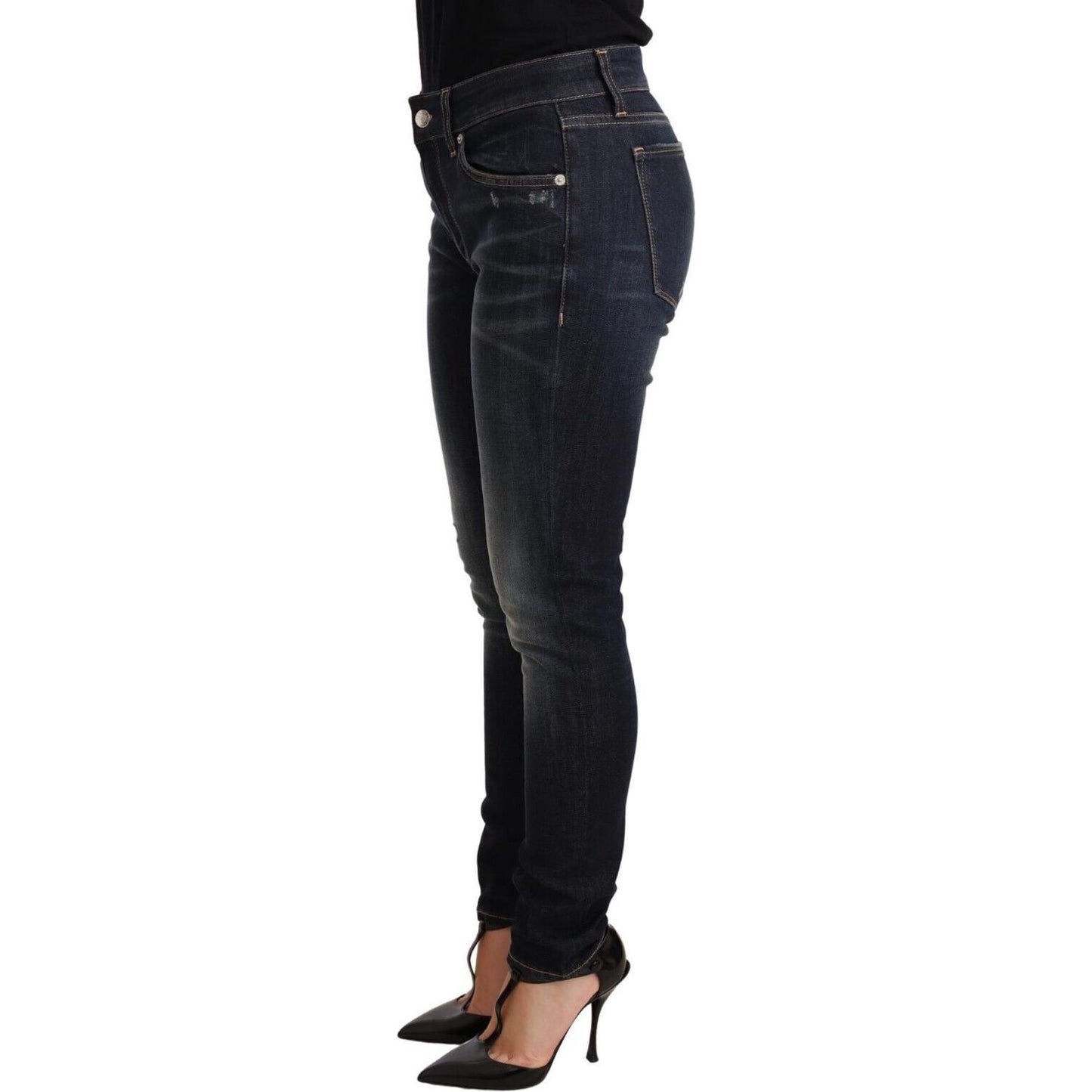 Dolce & Gabbana Blue Wash Slim Skinny Denim Cotton Stretch Jeans
