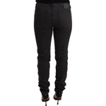 PINKO Black Cotton Stretch Skinny Mid Waist Women Denim Jeans Jeans & Pants