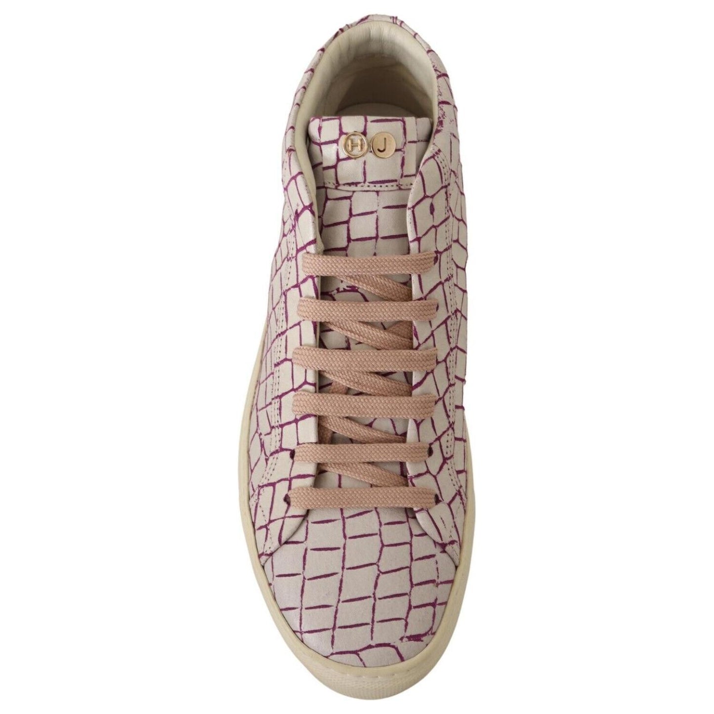 HIDE & JACK White Bordeaux Leather Casual Lace Up Sneakers Shoes MAN SNEAKERS