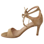 Maria Christina Beige Suede Leather Ankle Strap Pumps Shoes LA9376 - 35
