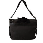 Dolce & Gabbana Black Denim Leather Shoulder Strap Messenger Bag WOMAN SHOULDER BAGS