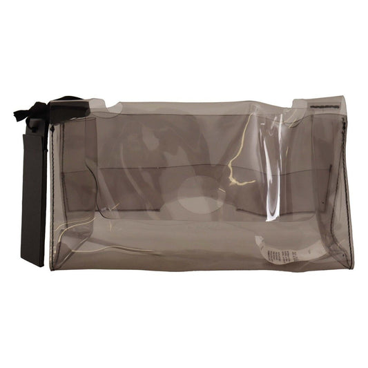 PINKO Black Clear Plastic Transparent Pouch Purse Clutch Bag Clutch Bag