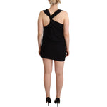 Roberto Cavalli Black Sleeveless Cotton Sheath Mini Dress WOMAN DRESSES