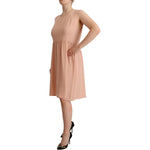 Twinset Beige Polyester Sleeveless Shift Knee Length Dress DR28550 - 48