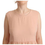 Twinset Beige Polyester Sleeveless Shift Knee Length Dress DR28550 - 48
