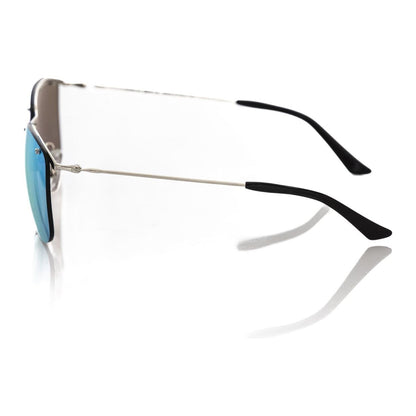 Frankie Morello Silver Metallic Men's Sunglasses