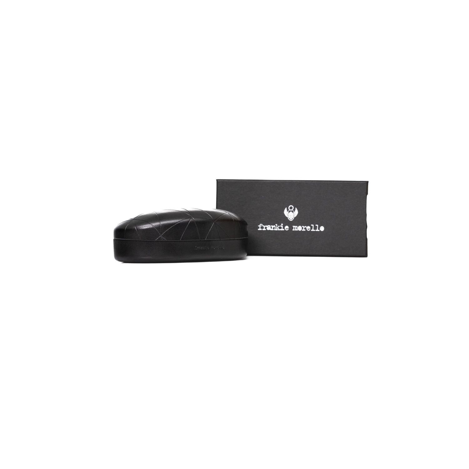 Frankie Morello Black Metallic Fiber Men Sunglass