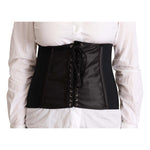 Dolce & Gabbana Black Corset Belt Stretch Waist Strap Top WOMAN TOPS AND SHIRTS