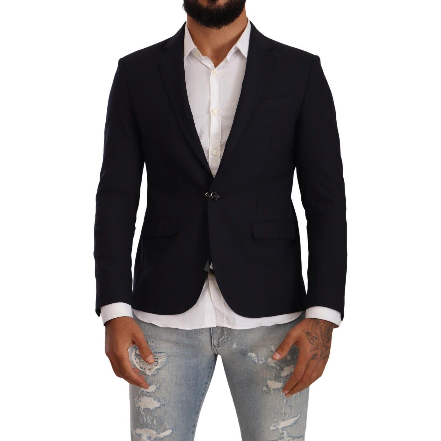 سترة دومينيكو تاغلينتي الأنيقة ذات الصدر الواحد باللون الأسود