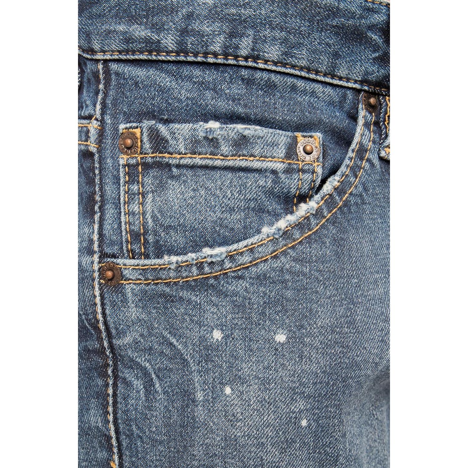 بنطلون جينز من Dsquared² Navy Distressed 'Cool Guy Jean'