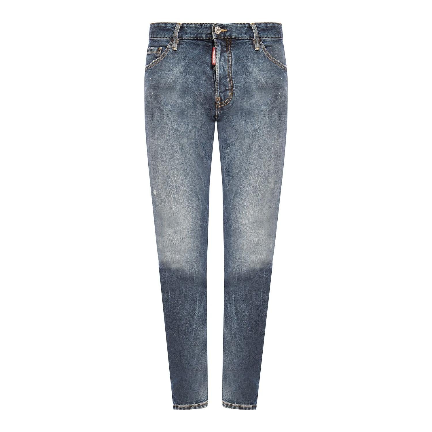 بنطلون جينز من Dsquared² Navy Distressed 'Cool Guy Jean'
