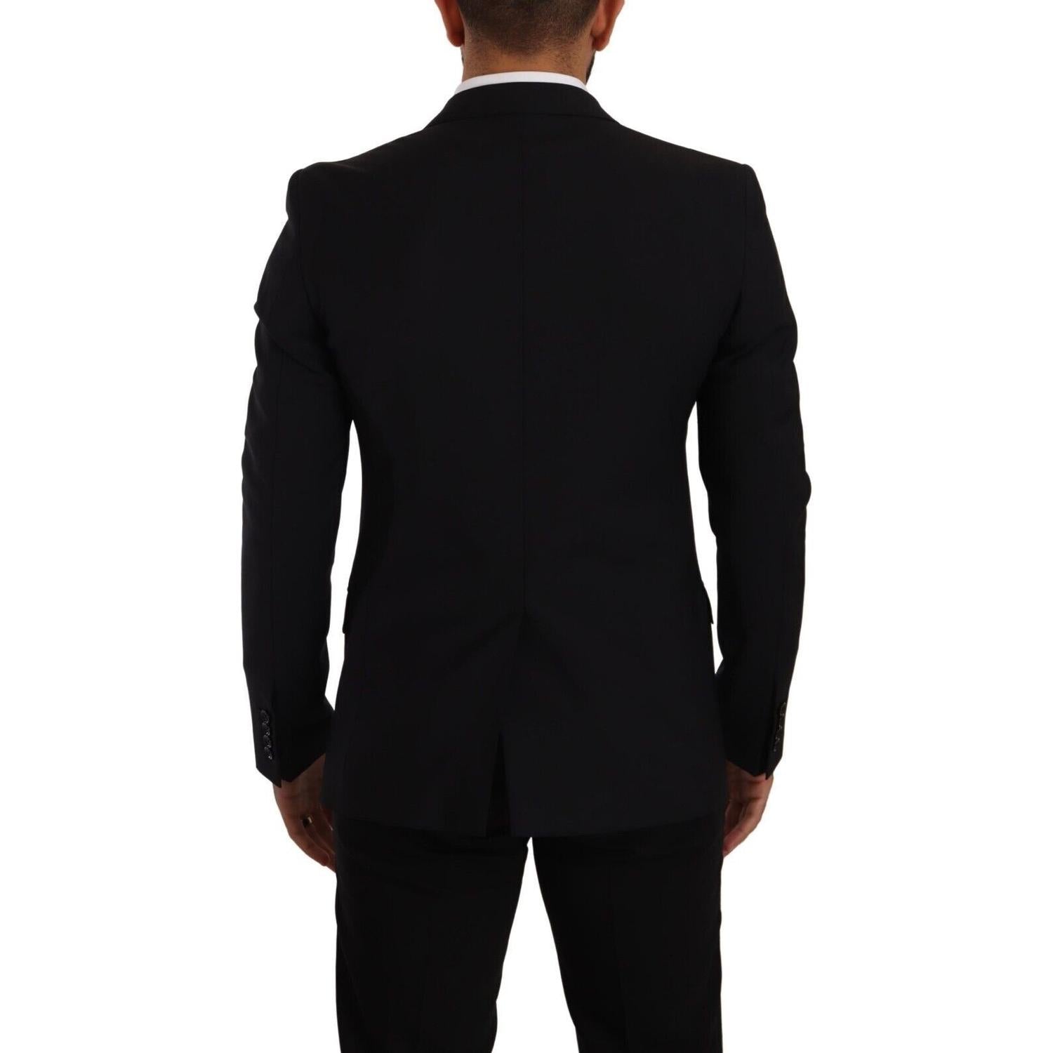 سترة مارتيني سوداء أنيقة بقصّة Slim Fit مع فيست من Dolce &amp; Gabbana