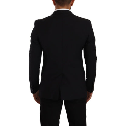 Dolce & Gabbana Black Slim Fit Vest 2 Button MARTINI Blazer