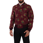 Dolce & Gabbana Red Peacock Polyester Stretch Full Zip Jacket JKT3247 - 48