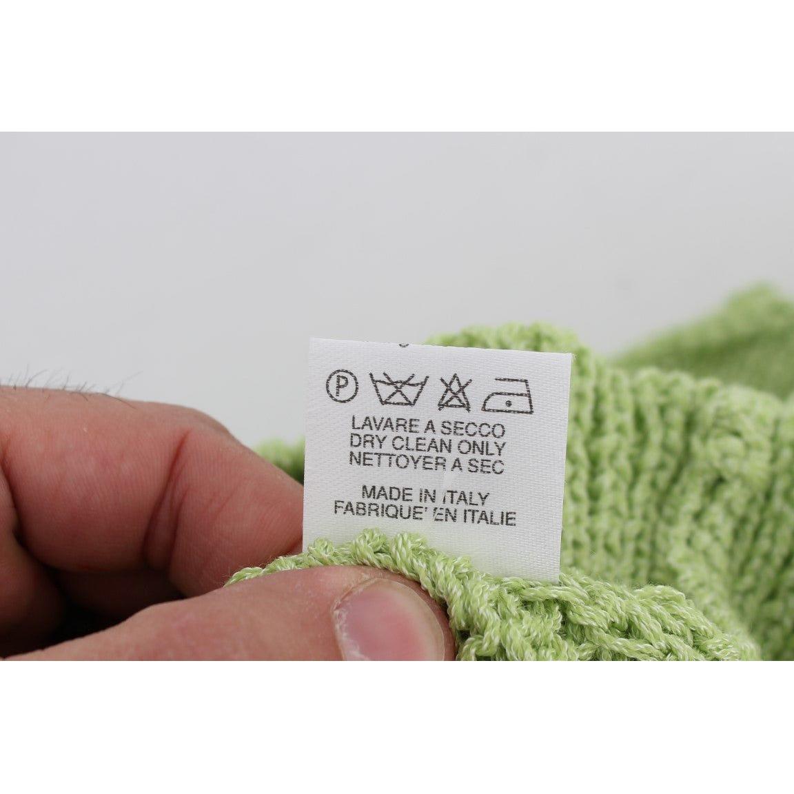 سترة أنيقة محبوكة بدون أكمام باللون الأخضر من PINK MEMORIES