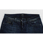 Costume National Blue Wash Cotton Slim Fit Skinny Jeans