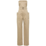 Saint Laurent strapless belted cotton jumpsuit Jumpsuits