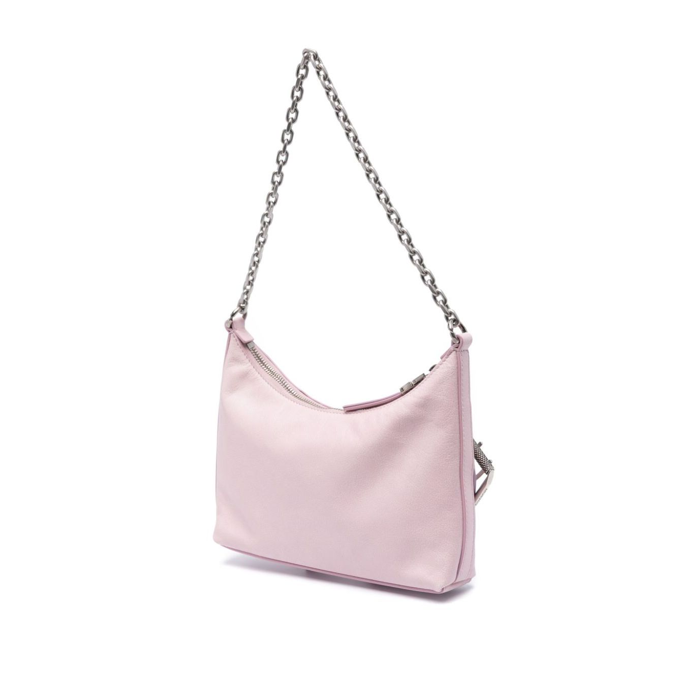 Front view with bag zipped and handles upright.