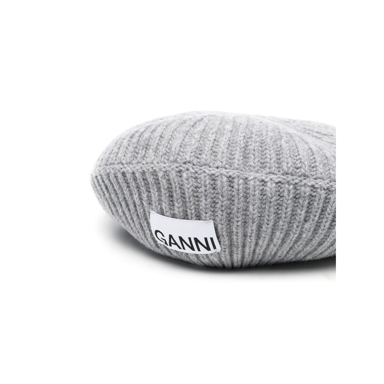 Ganni Ribbed wool hat Scarves Hats & Gloves