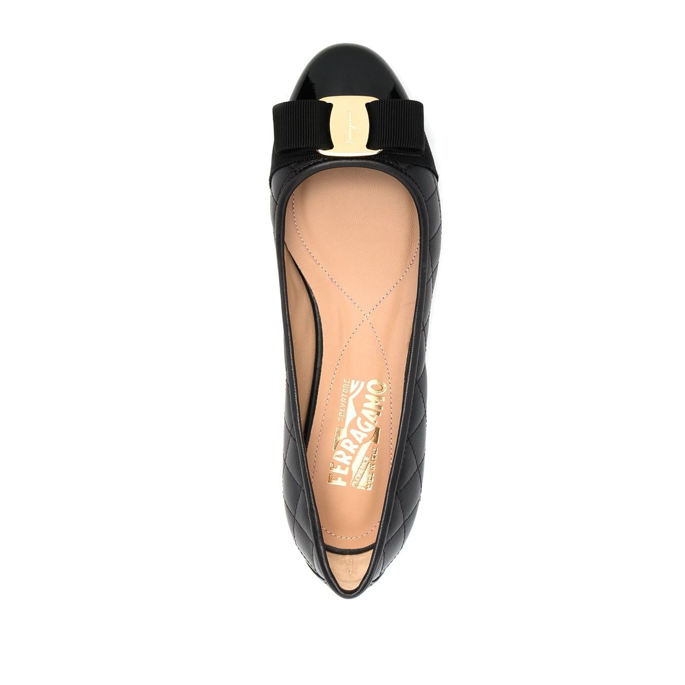 Ferragamo Varina quilted ballerinas