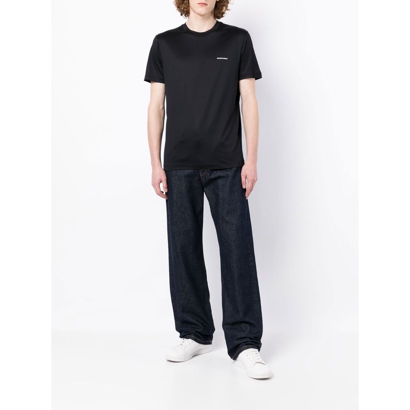 Emporio Armani logo-print Crew Neck T-shirt Topwear