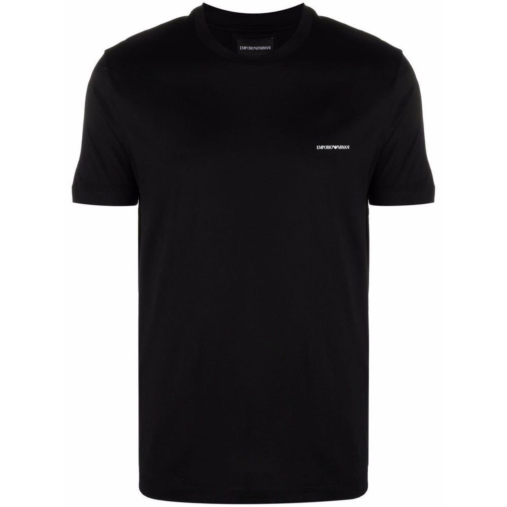 Emporio Armani ASV Lyocell blend jersey T-shirt with micro logo lettering Topwear