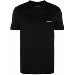 Emporio Armani ASV Lyocell blend jersey T-shirt with micro logo lettering Topwear