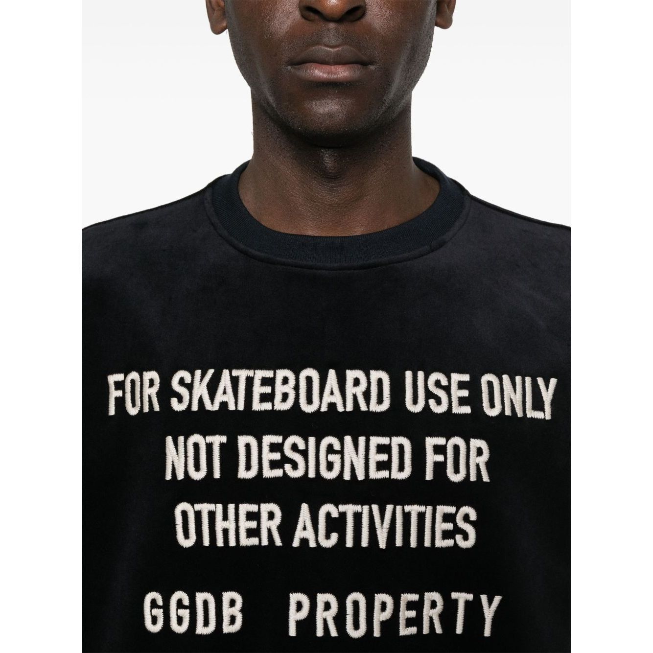 Golden Goose crew neck sweatshirt with embroidered lettering Topwear