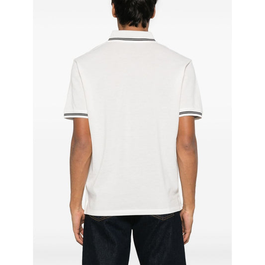 Emporio Armani Piqué polo shirt with piped collar Topwear