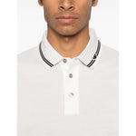 Emporio Armani Piqué polo shirt with piped collar Topwear