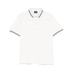 Emporio Armani Piqué polo shirt with piped collar Topwear