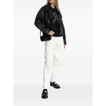 Emporio Armani Cotton-jersey T-shirt with oversized lurex logo Topwear