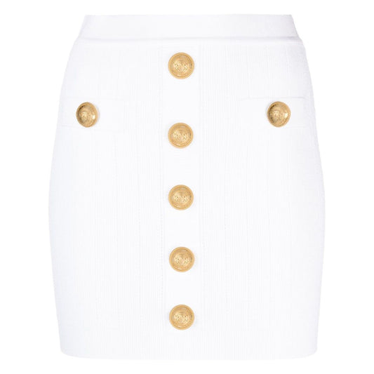 Balmain ribbed-knit miniskirt