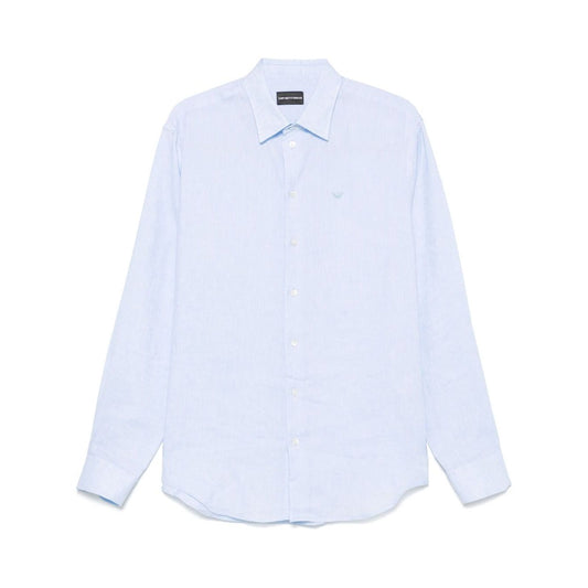 Emporio Armani logo-embroidered long-sleeve shirt Shirts