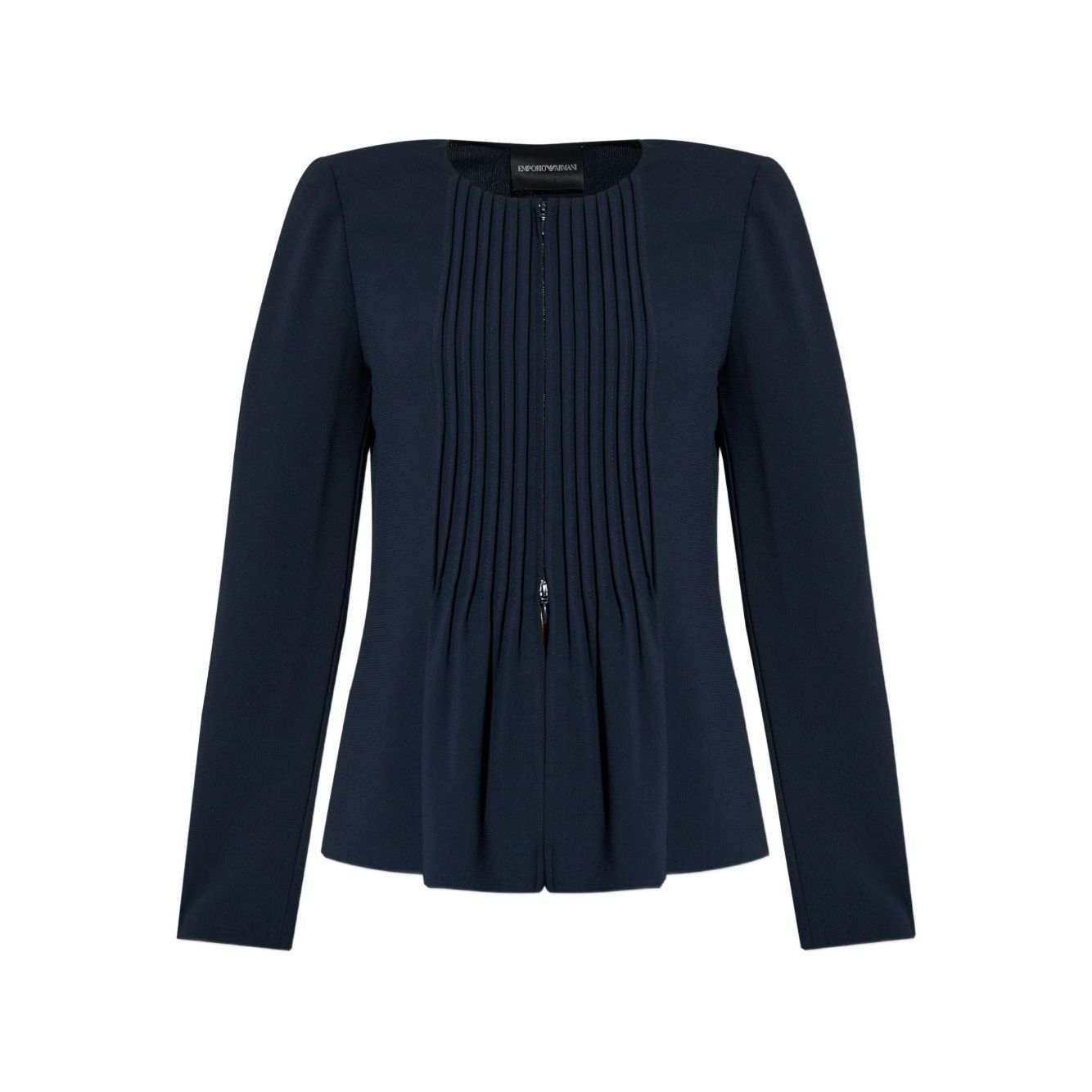 Emporio Armani Jacket in fluid woven fabric with pleats