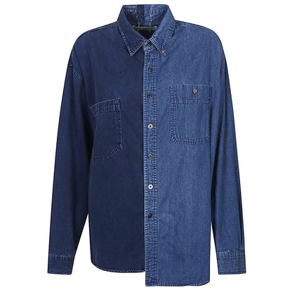 E.L.V. DENIM Shirts Blue