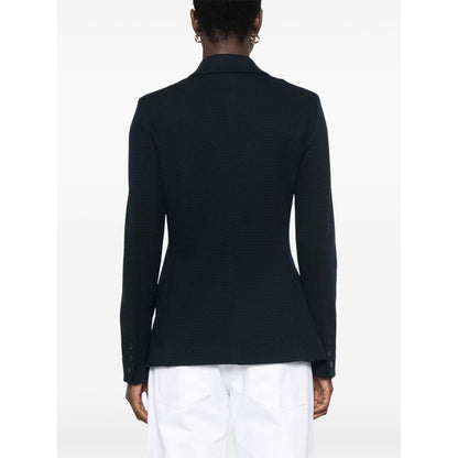 Emporio Armani Icon single-breasted blazer in an embossed jacquard knit jersey