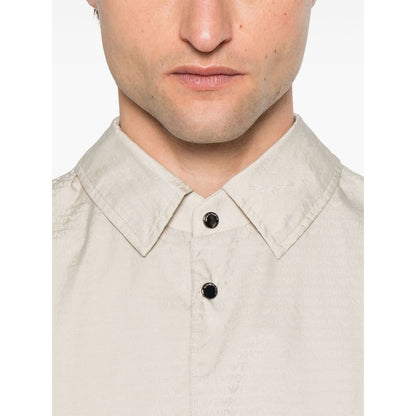 Emporio Armani Blouson with internal nylon bib jacquard all-over lettering Jackets